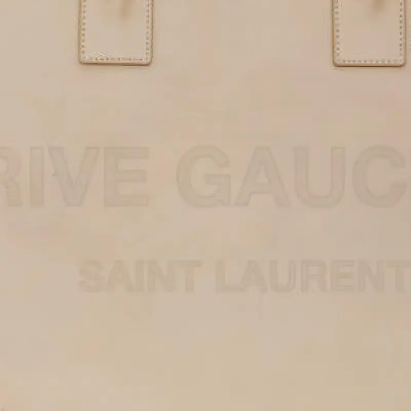 SAINT LAURENT Calfskin Handbag Regular Men's Beige-4
