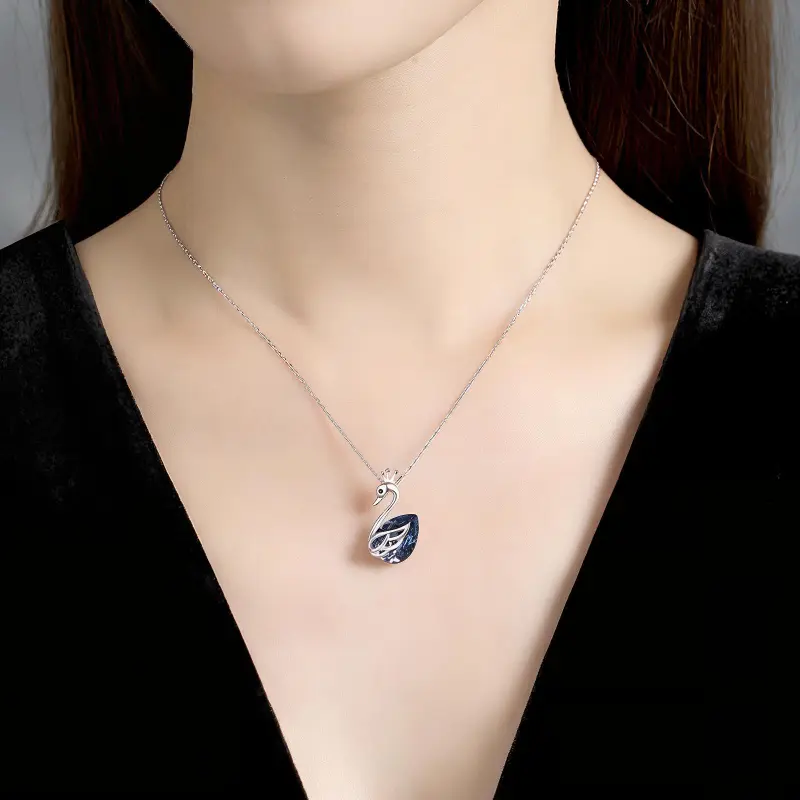VIOLET S925 Silver Necklaces Women's-1