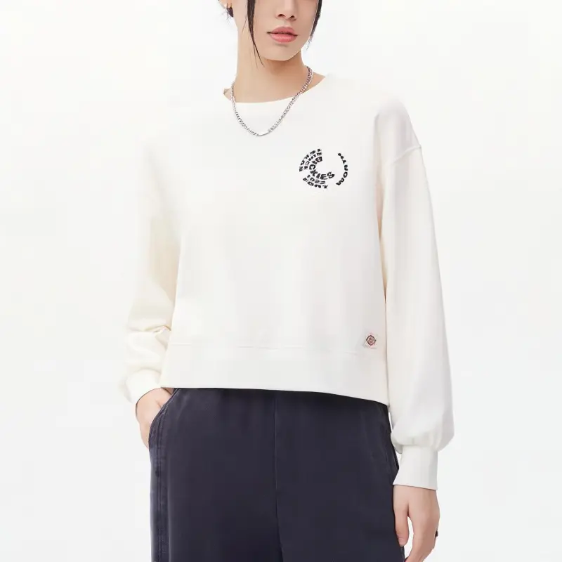 Dickies Sweatshirts Women's White Egret White-1