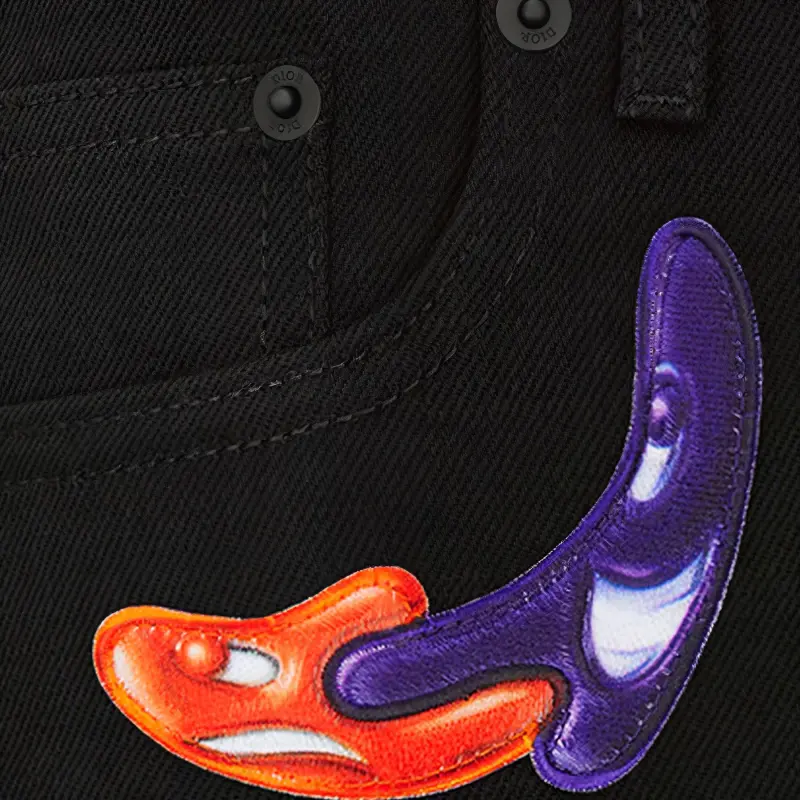DIOR x AND KENNY SCHARF FW21 Jeans Men's Black-2
