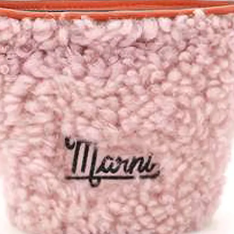 MARNI Shearling With Calfskin Accents Chain Bag Shoulder Bag Crossbody Bag Women's Pink-5