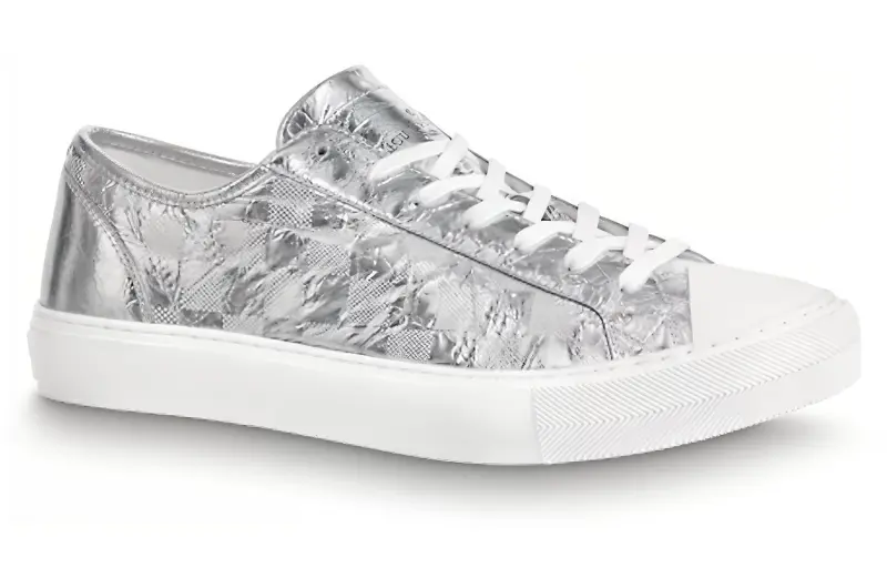 LOUIS VUITTON Tattoo Sneakers 'Silver Plaid Monogram'-1