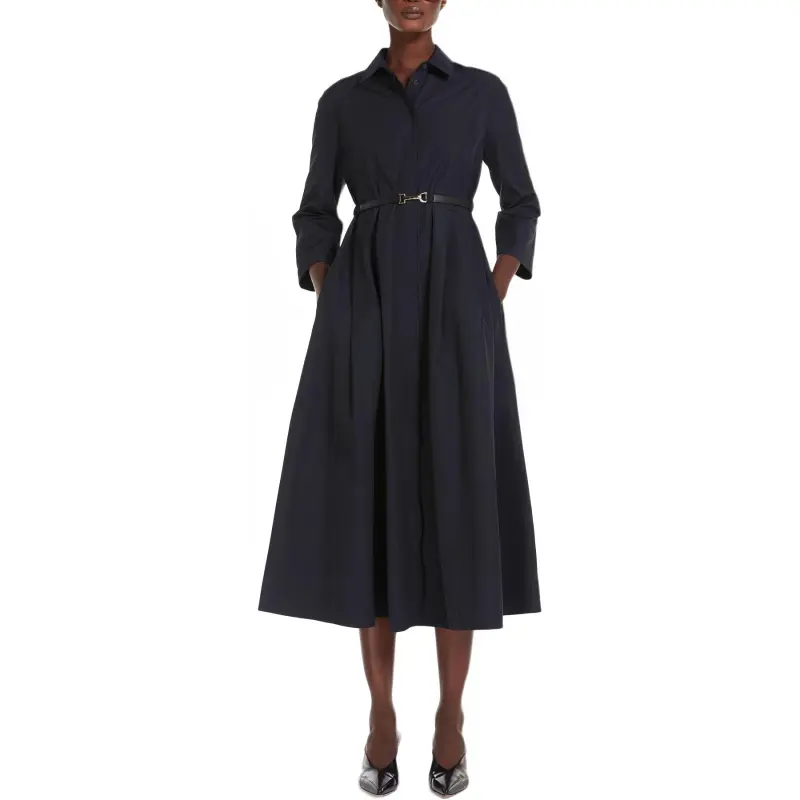 'S MAX MARA Long Sleeved Dress Women's Black-1