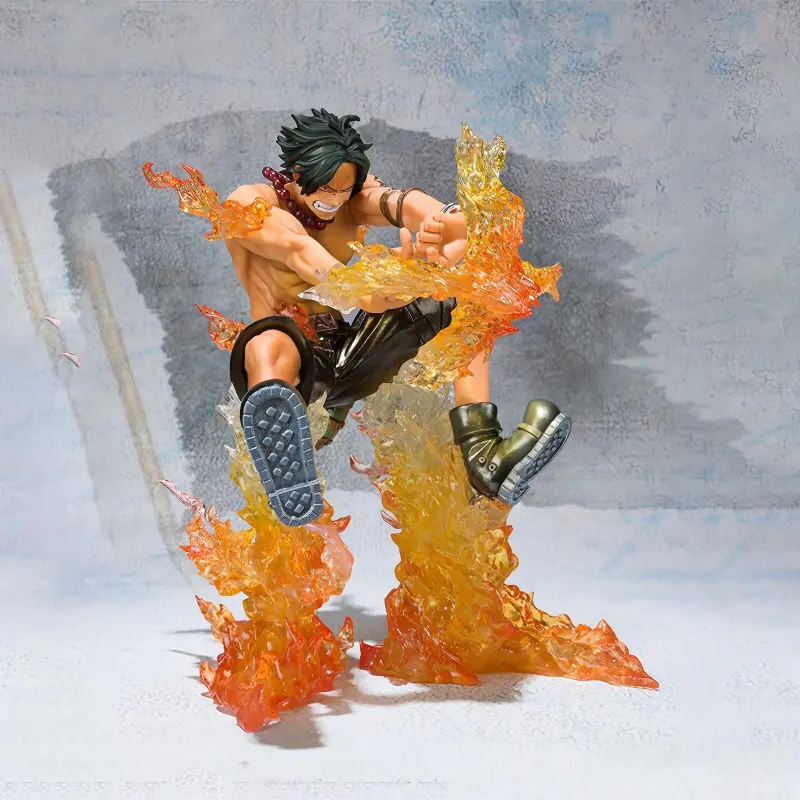 BANDAI Portgas D. Ace Figuarts Zero One Piece Battle Ver. Cross Fire Special Multicolor Edition Action Figures-3
