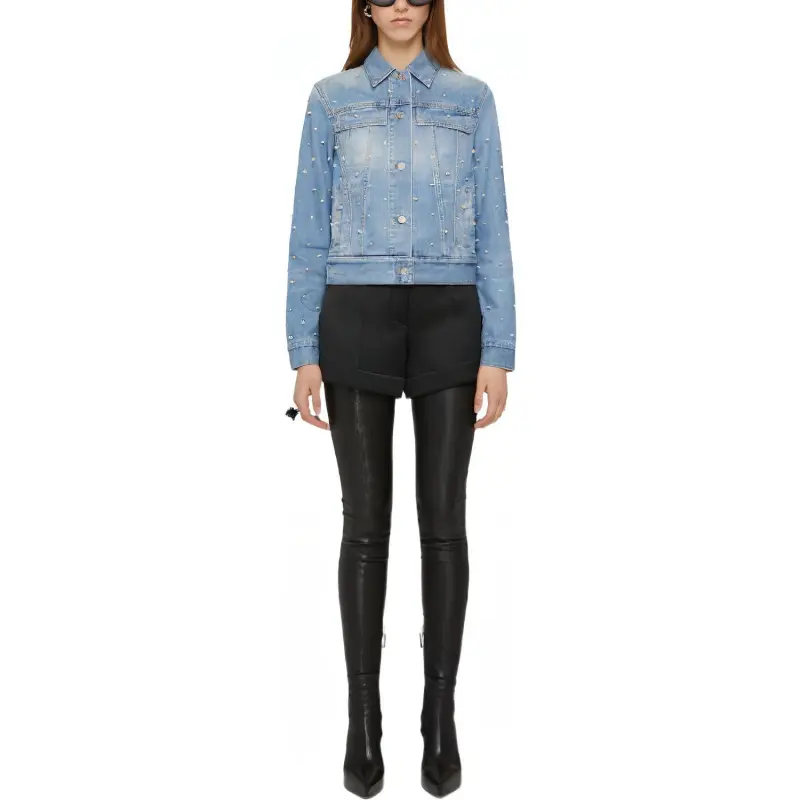 Givenchy Denim Jackets Women's Blue-1
