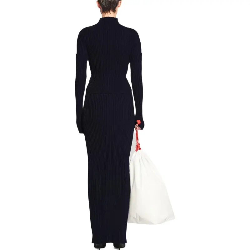 Balenciaga Ribbed Maxi Skirt-2
