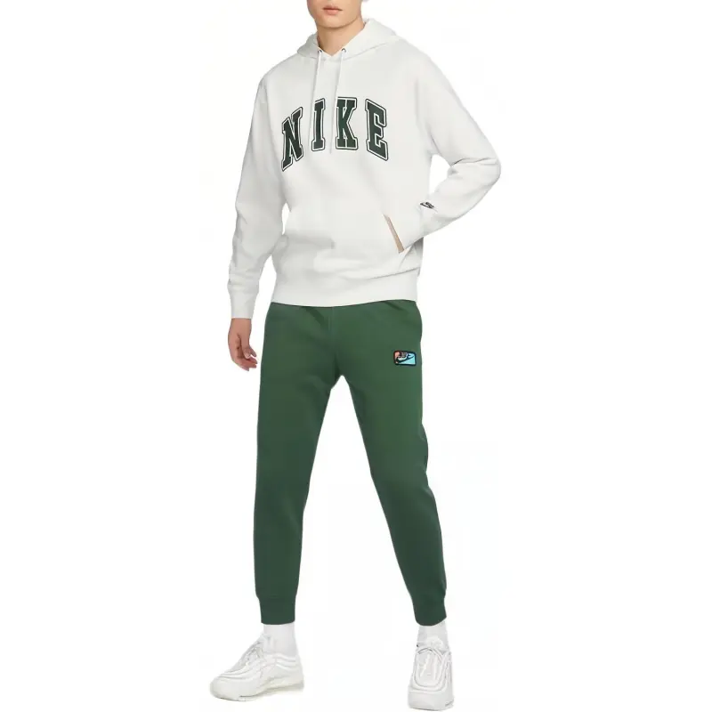 Nike Club Sweatshirt Men's Sail White/Fir Green-4