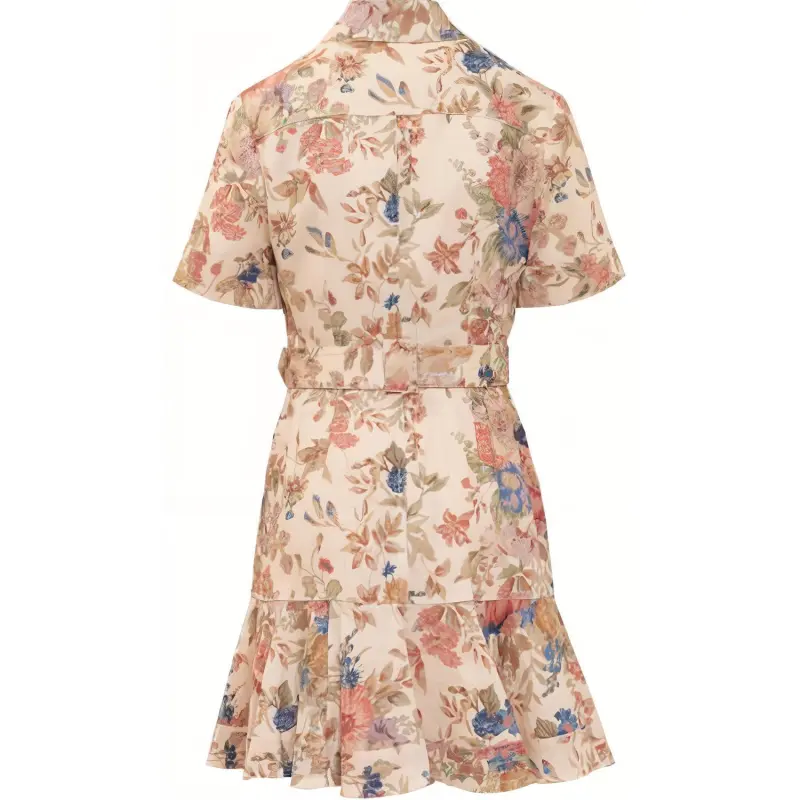 Zimmermann Floral Printed August Belted Mini Dress-1