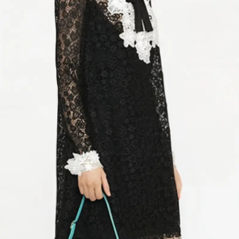 RED VALENTINO Long Sleeved Dresses Women's Black-6