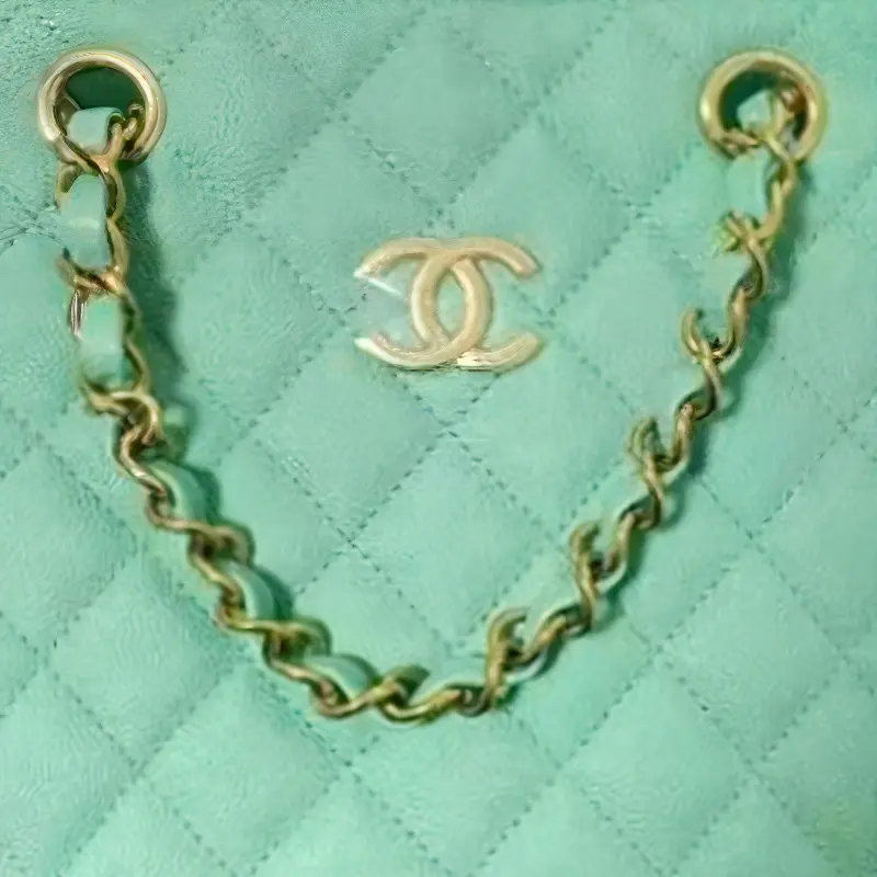 CHANEL Cow Leather Tote Bag, Shopping Bag, Crossbody Bag, Shoulder Bag Women's Light Green-1