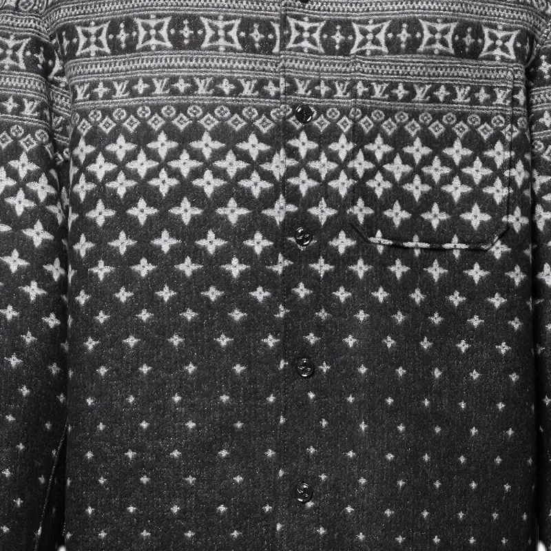 LOUIS VUITTON Silk Cashmere And Wool Blend Double Face Jacquard Overshirt-5