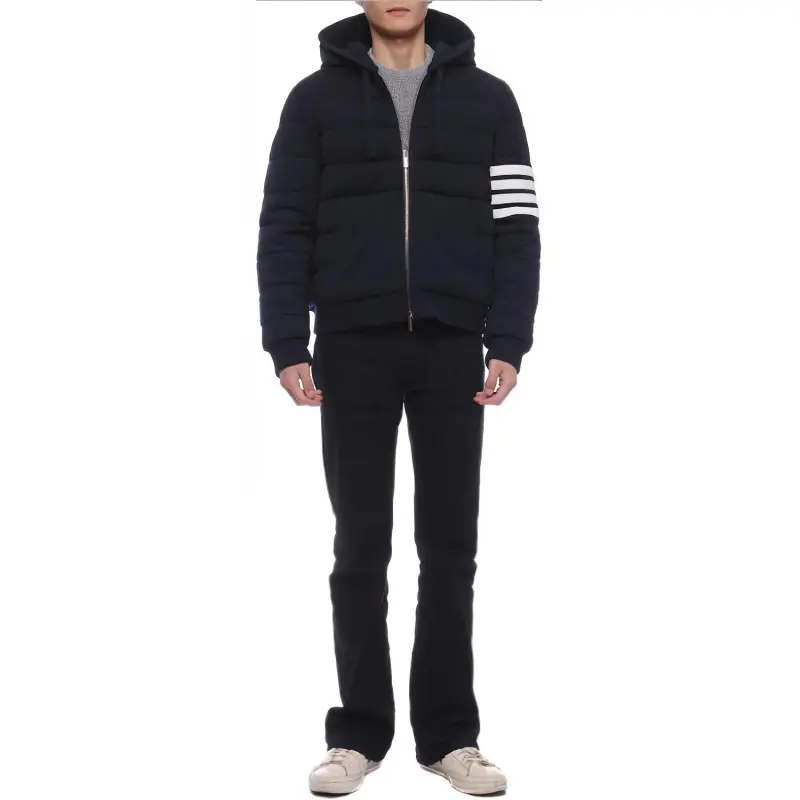 THOM BROWNE Striped Hooded Jacket-2