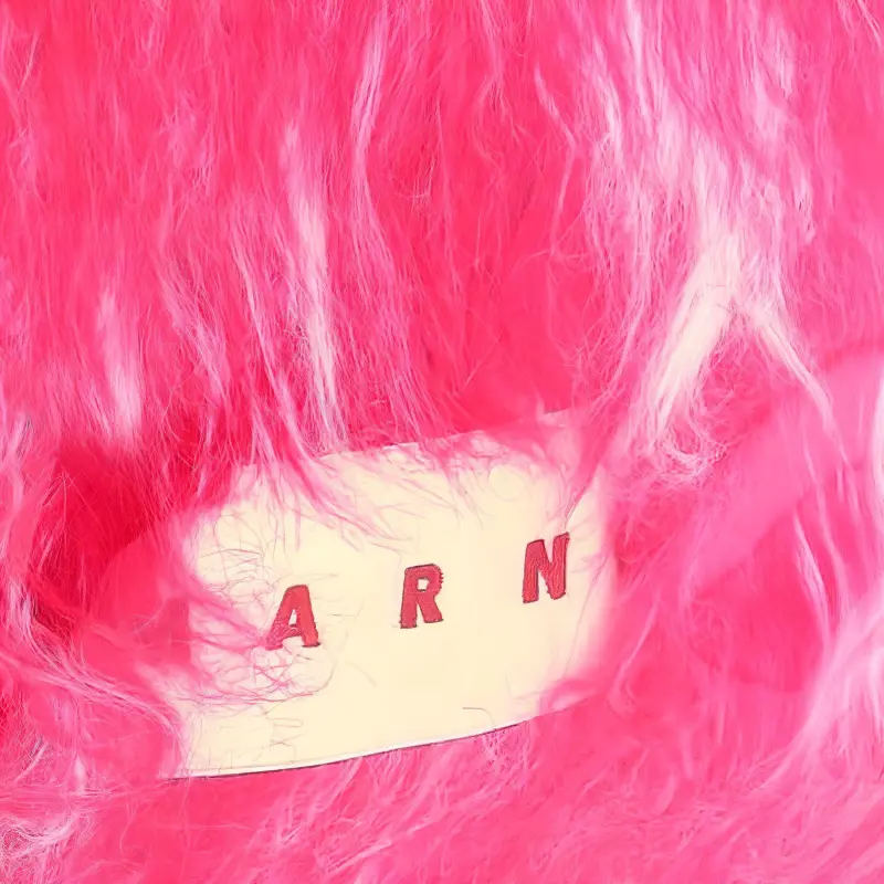 MARNI Logo Patch Shearling Tote Bag-4