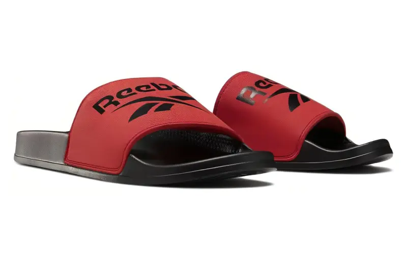 Reebok Fulgere Slide Quiet Abrasion-Resistant Slide Slippers Men's Red Black-2