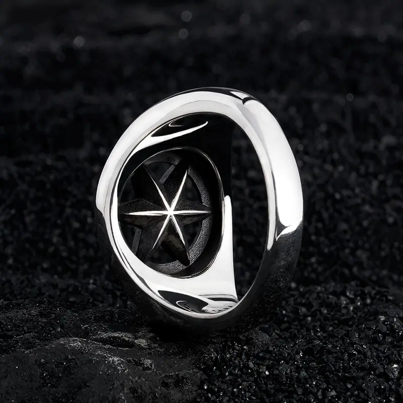 ROCK&RIDE 925 Sterling Silver Rings Men's-4