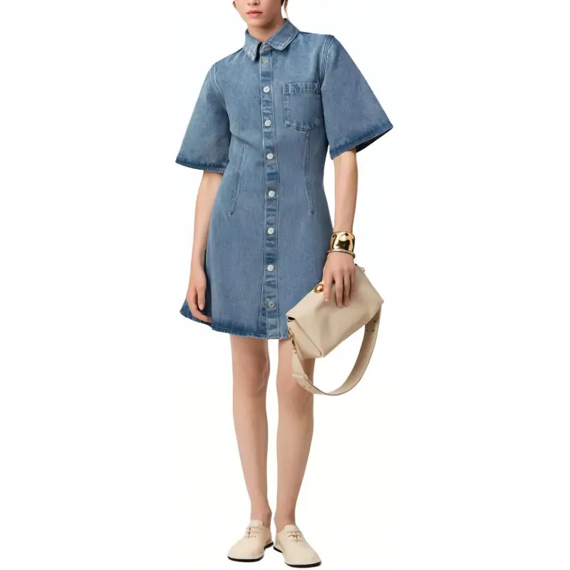 AMIPARIS Short Sleeve Shirt Dress-3