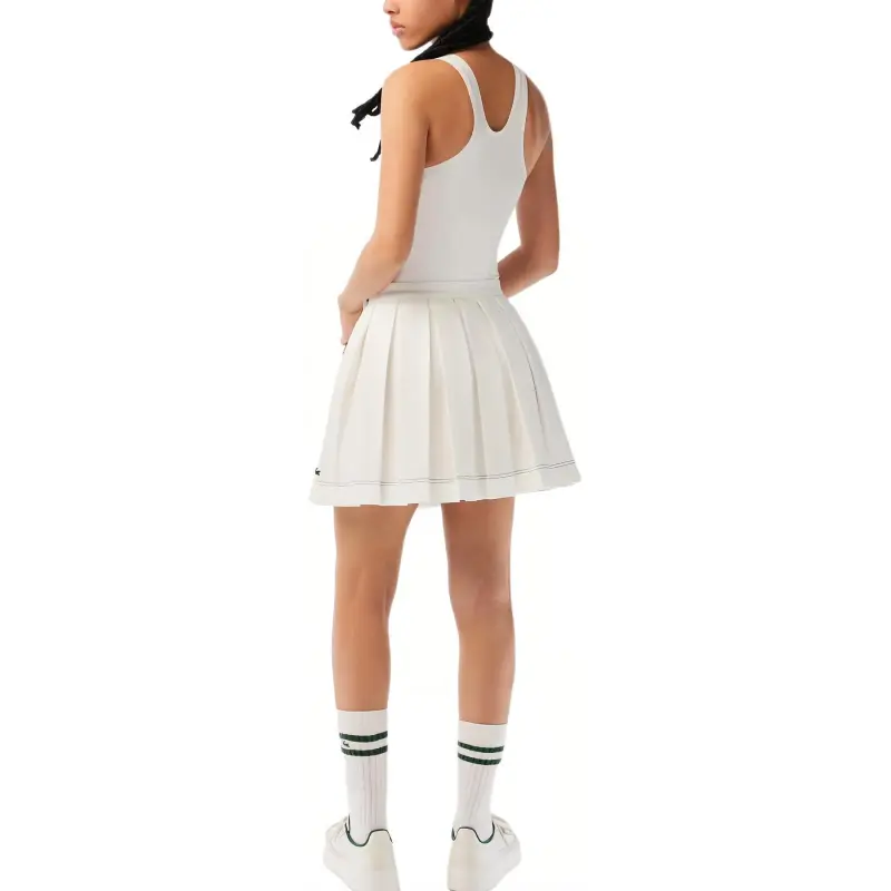 LACOSTE Casual Short Skirts Women's White-4