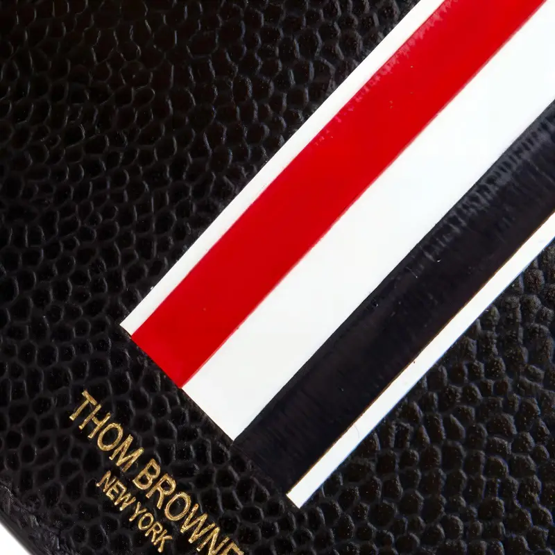 THOM BROWNE· Cow Leather Wallets Coin Purses Men's Black-2