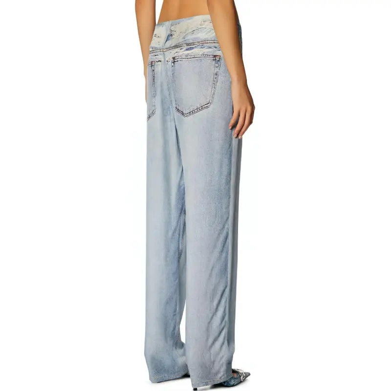 DIESEL Straight Placed Print Jeans 'Blue'-2