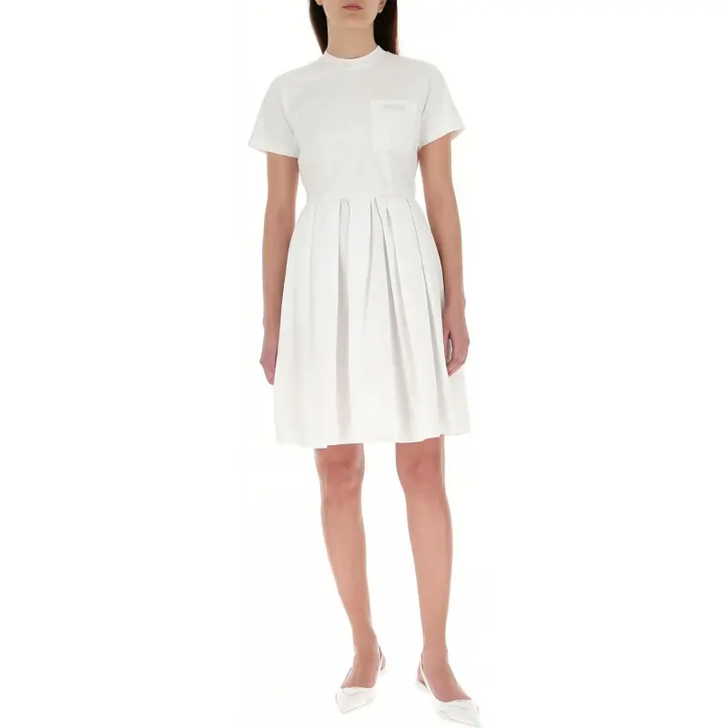 PRADA SS21 Short-Sleeved Dresses Women's White-2