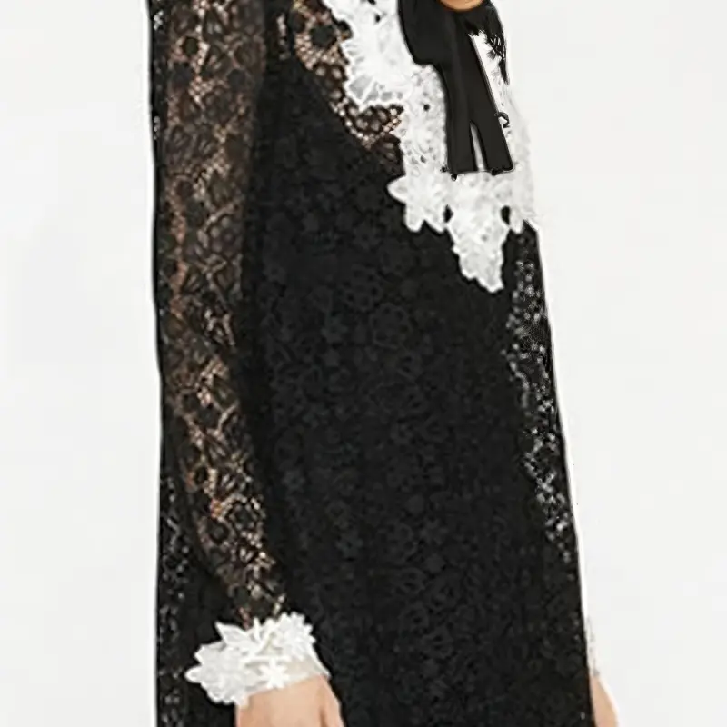 RED VALENTINO Long Sleeved Dresses Women's Black-5