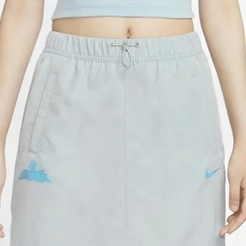 Nike Sportswear Essentials Series Casual Long Skirts Women's Floating Stone Gray-6