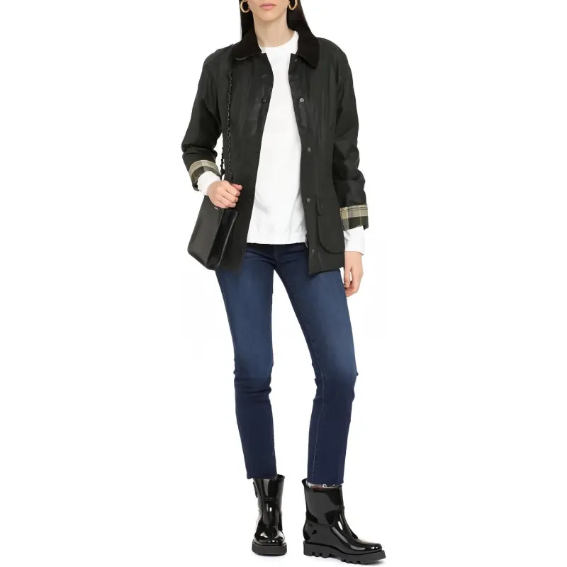 BARBOUR Long Sleeved Checked-Trim Jacket-2