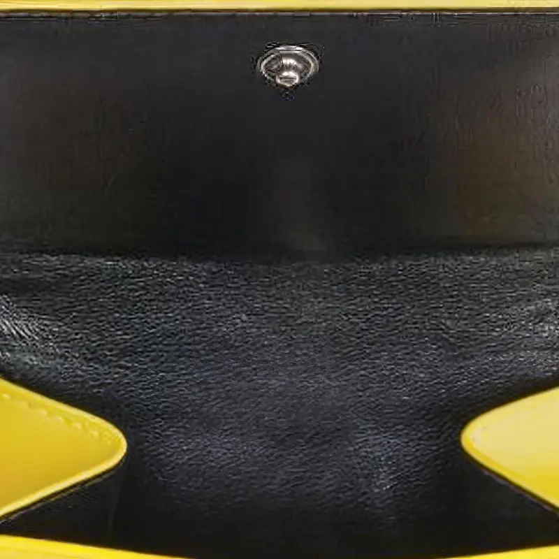 Balenciaga Calfskin Card Holder Wallet Men's Yellow-4