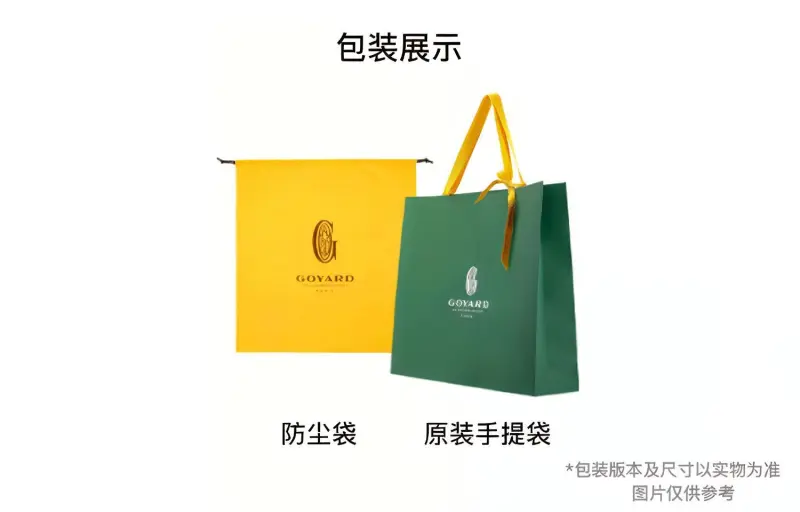 GOYARD Canvas With Calfskin Card Clip Card Holder Unisex Green With Light Blue Small Heart-3