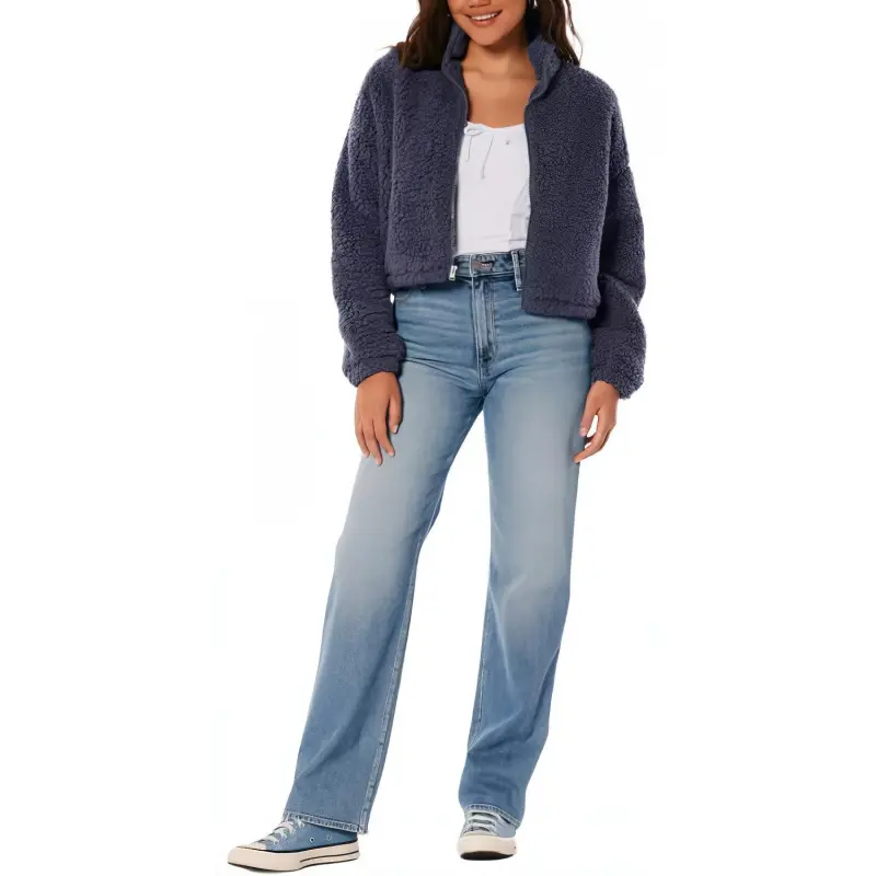 Hollister Velvet-feel Coat Women's-1