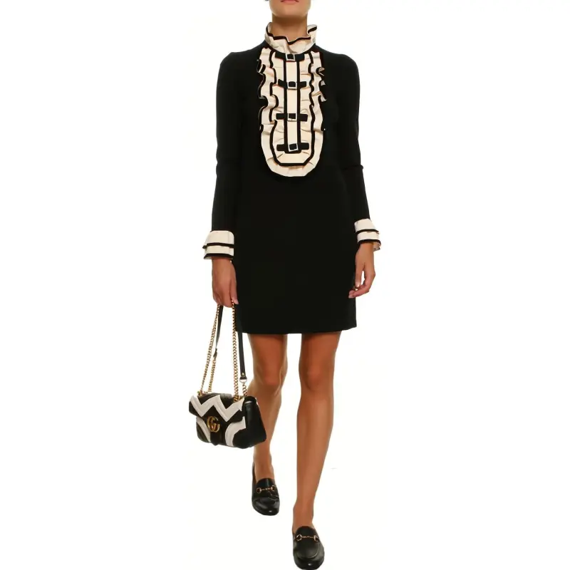 GUCCI Long Sleeved Dresses Women's Black-1