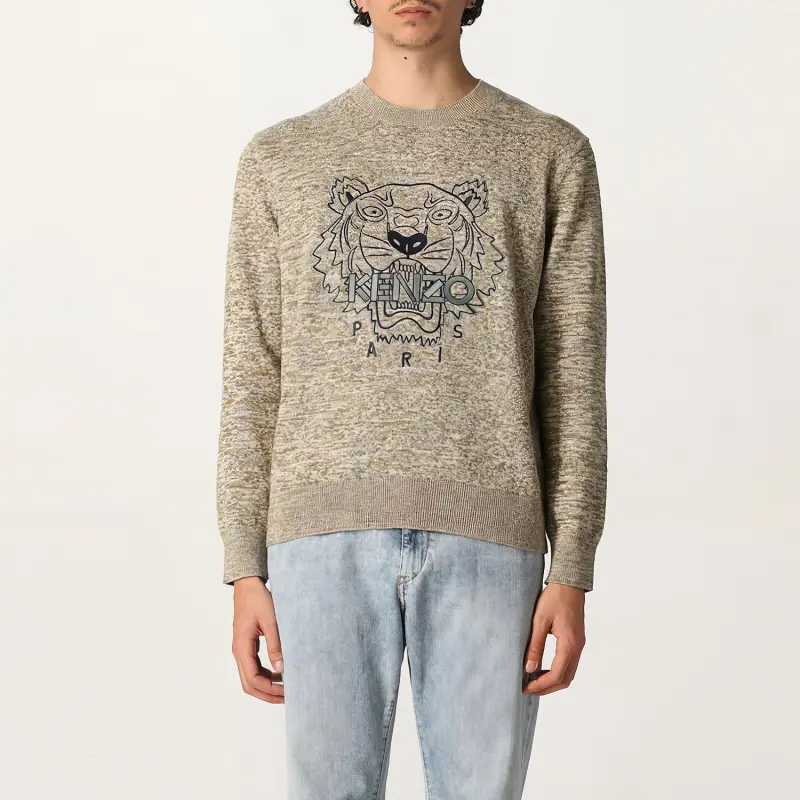 KENZO Classic Tiger Head SS22 Sweater Men's Beige-1