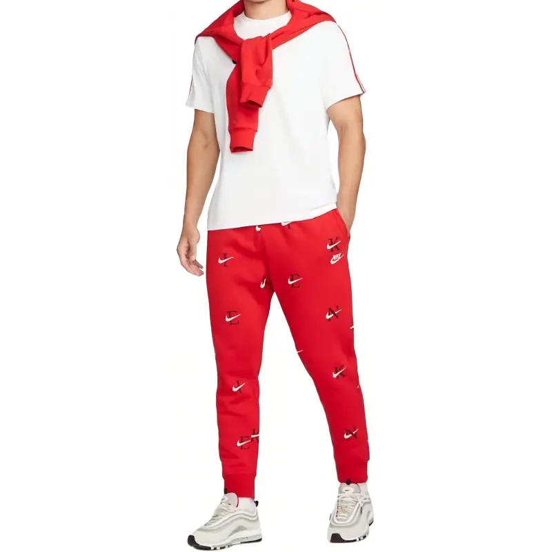 Nike Knitted Sweatpants Men Red-3