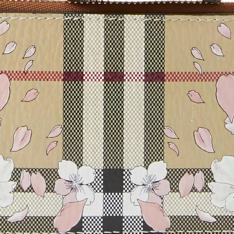 Burberry Leather Card Holder, Coin Purse Regular Women's Beige-3