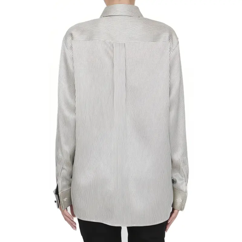 SAINT LAURENT Striped Long Sleeved Shirt-3