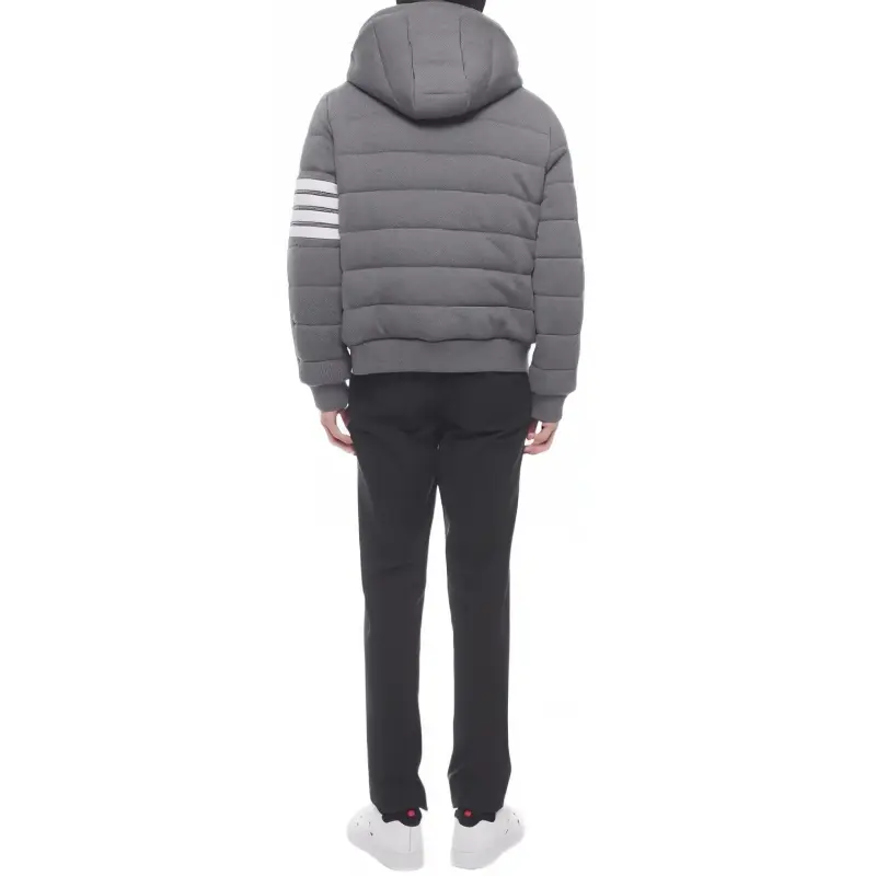 THOM BROWNE Striped Hooded Jacket-4