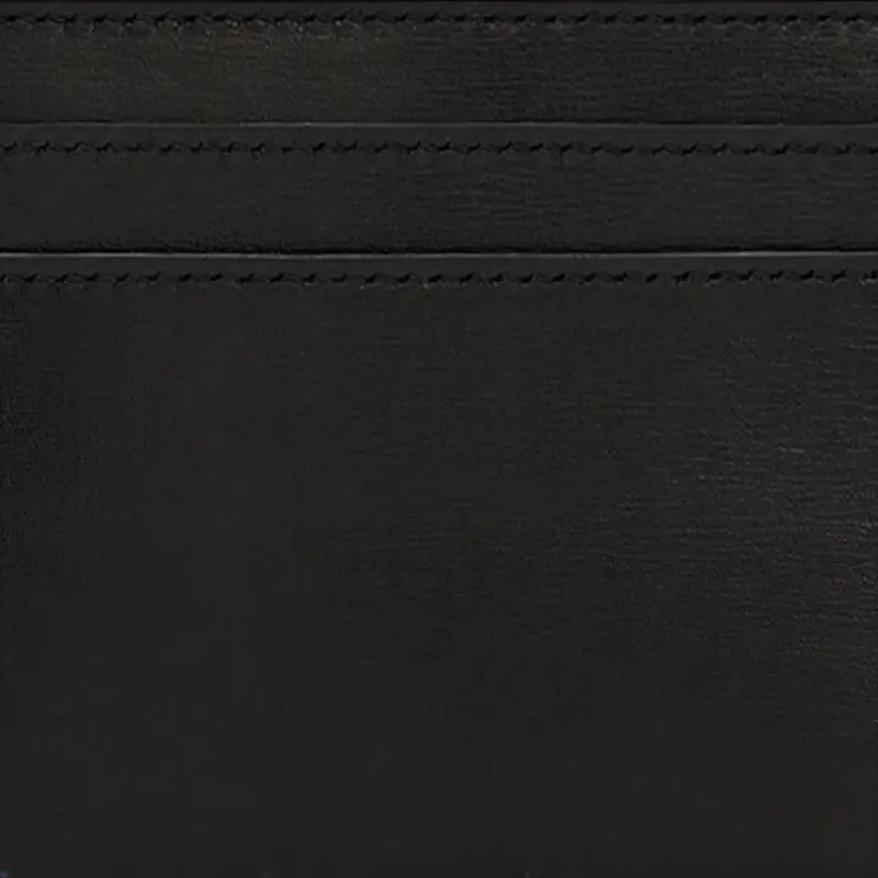 SAINT LAURENT Cow Leather Card Clip Card Holder Men's Black-4