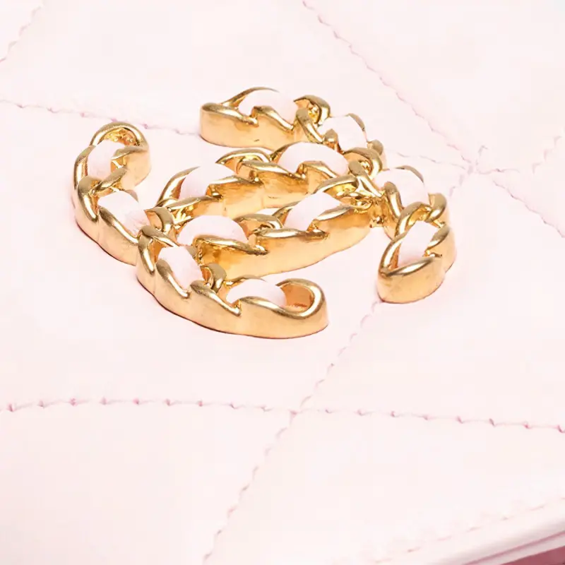 CHANEL 22c Early Spring Lambskin Coin Purse Women's Light Pink-3