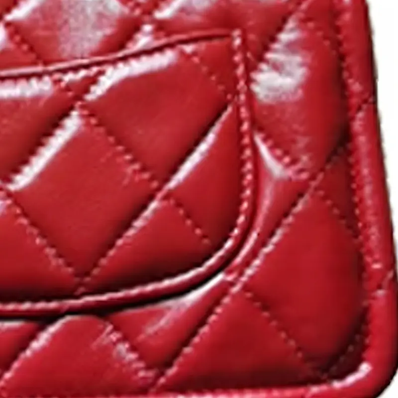 CHANEL Lambskin Mini Square Flap Bag Tofu Bag Shoulder Bag Women's Red-2
