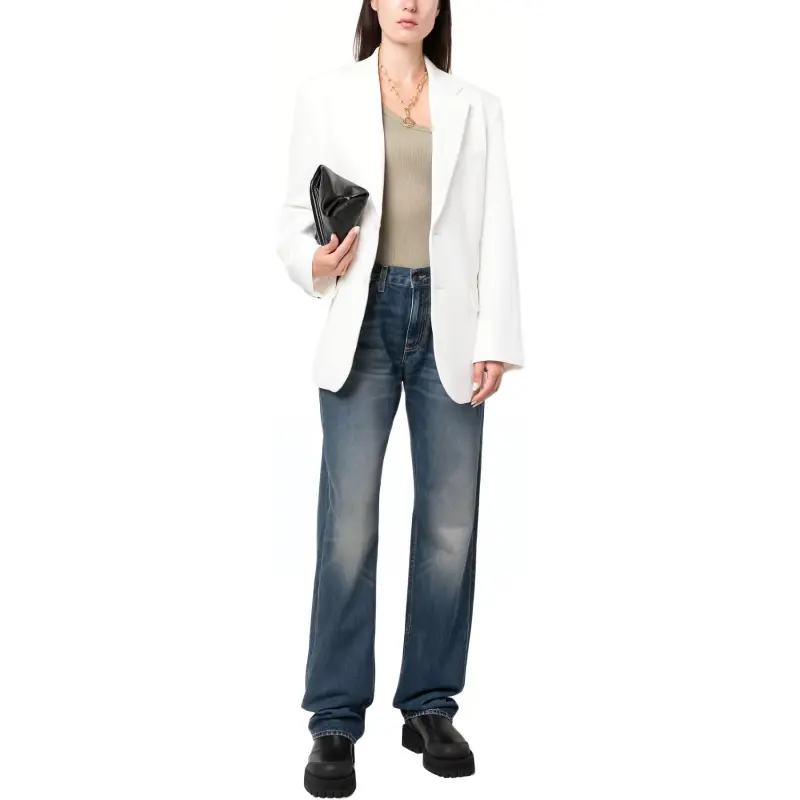 NILI LOTAN Shoulder-pads Single-breasted Blazer-1