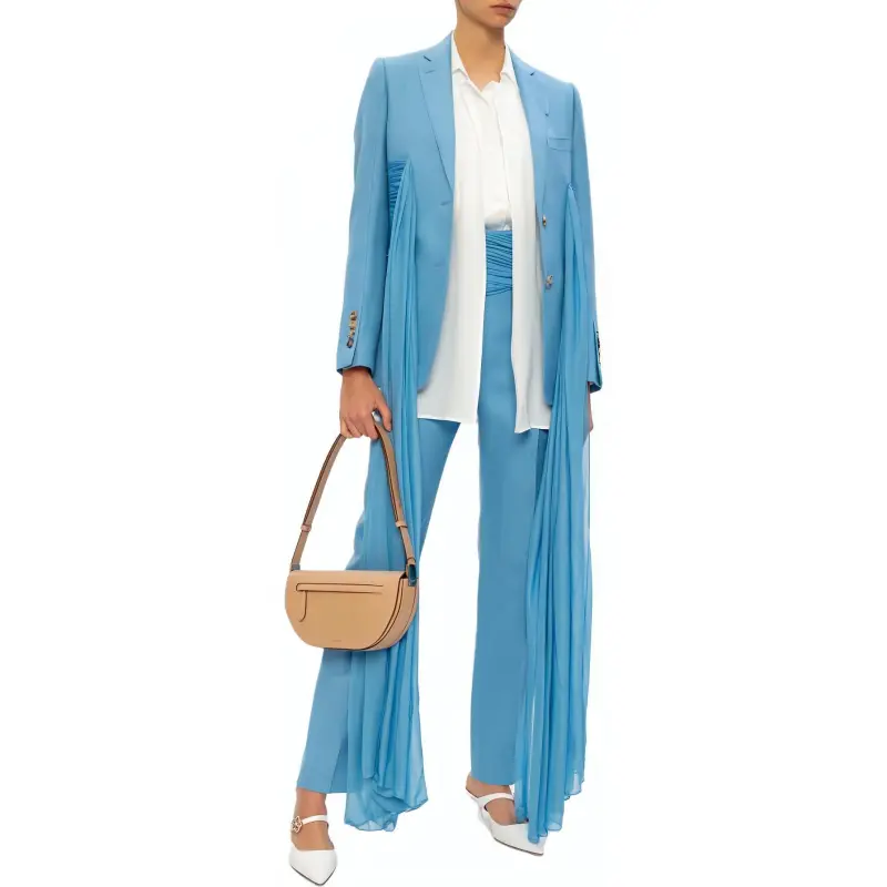 Burberry FW23 Business Suits Coats Women's Blue-1