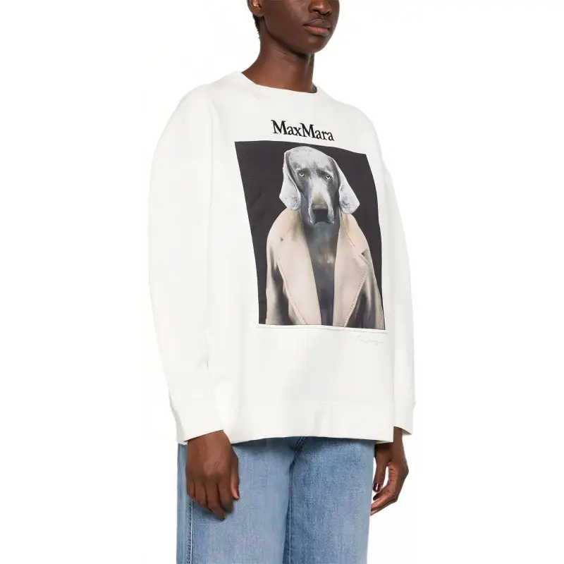 MaxMara Logo Embroidered Crewneck Sweatshirt-3