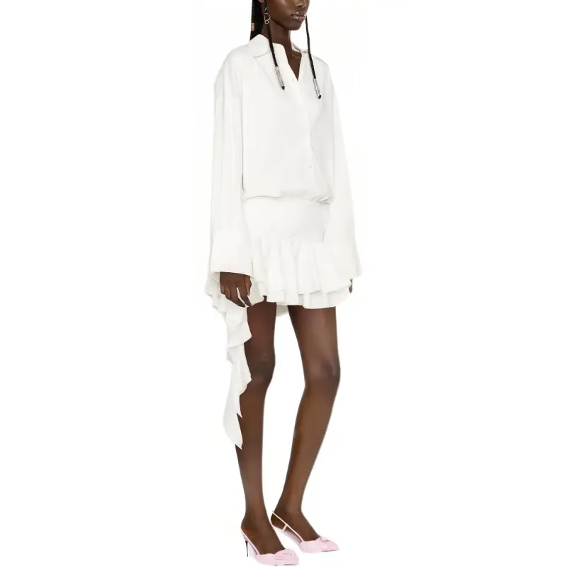 Blumarine Long-Sleeved Dresses Women's White-4