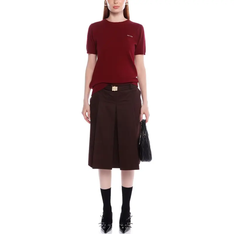 MIU MIU Short Sleeved Crewneck Jumper-3