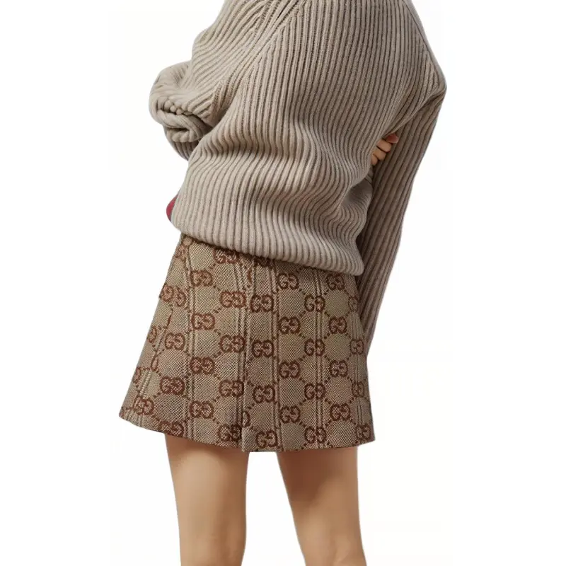 GUCCI SS24 Casual Short Skirts Women's Beige-3