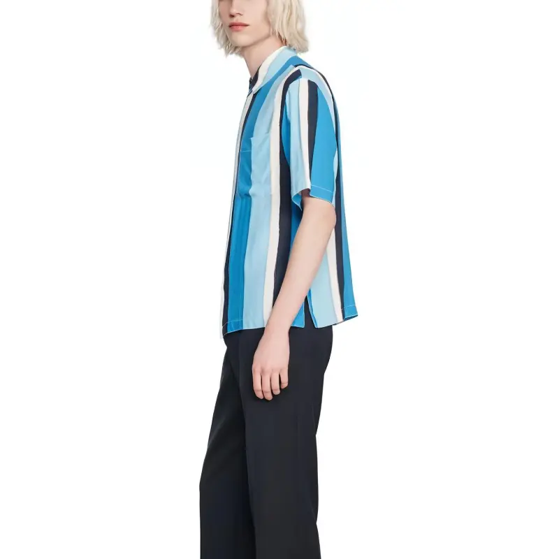 Sandro Shirts Men Blue-2