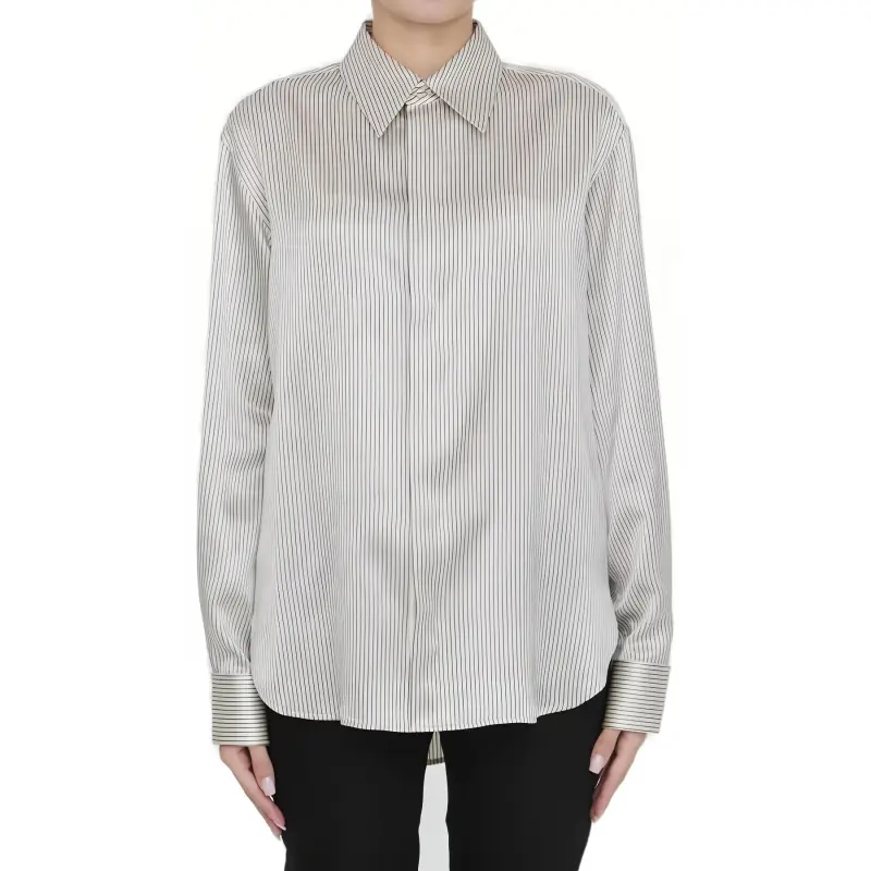 SAINT LAURENT Striped Long Sleeved Shirt-2