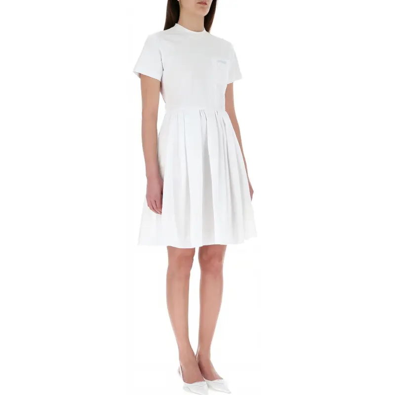 PRADA SS21 Short-Sleeved Dresses Women's White-4