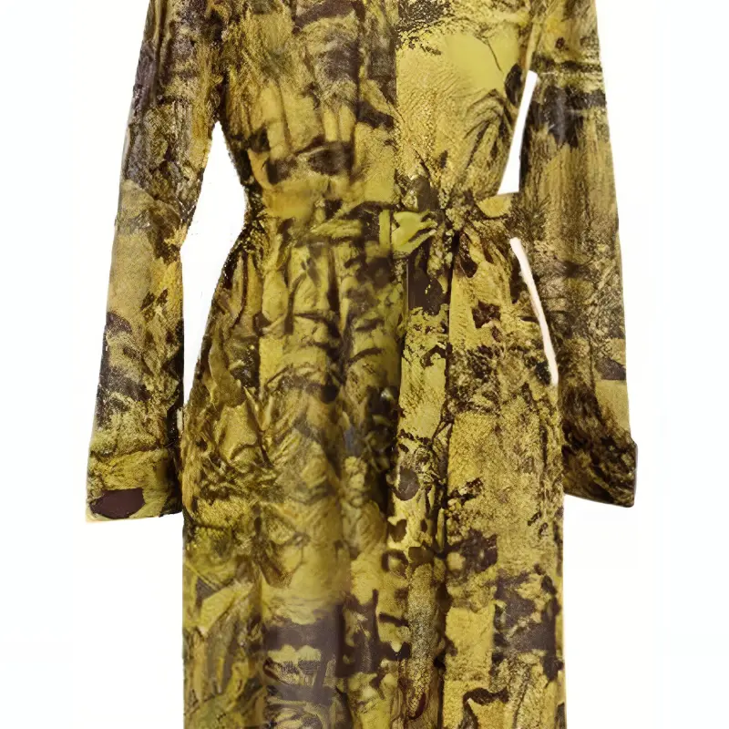 DIOR FW23 Long-Sleeved Dresses Women's Yellow-4