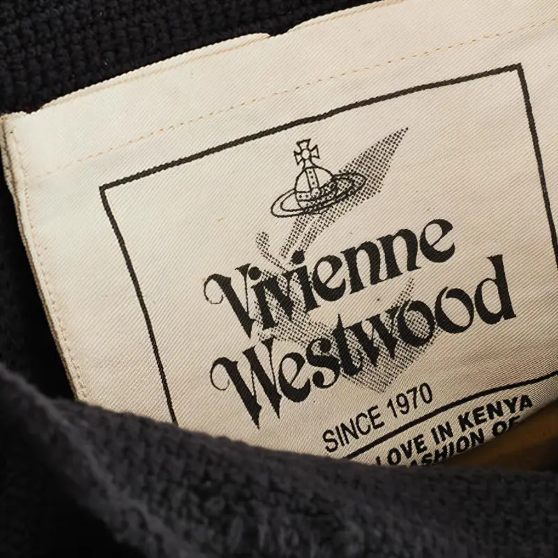 Vivienne Westwood Cotton Tote Bag, Shopping Bag, Shoulder Bag, Handbag Tubas Unisex Black-2